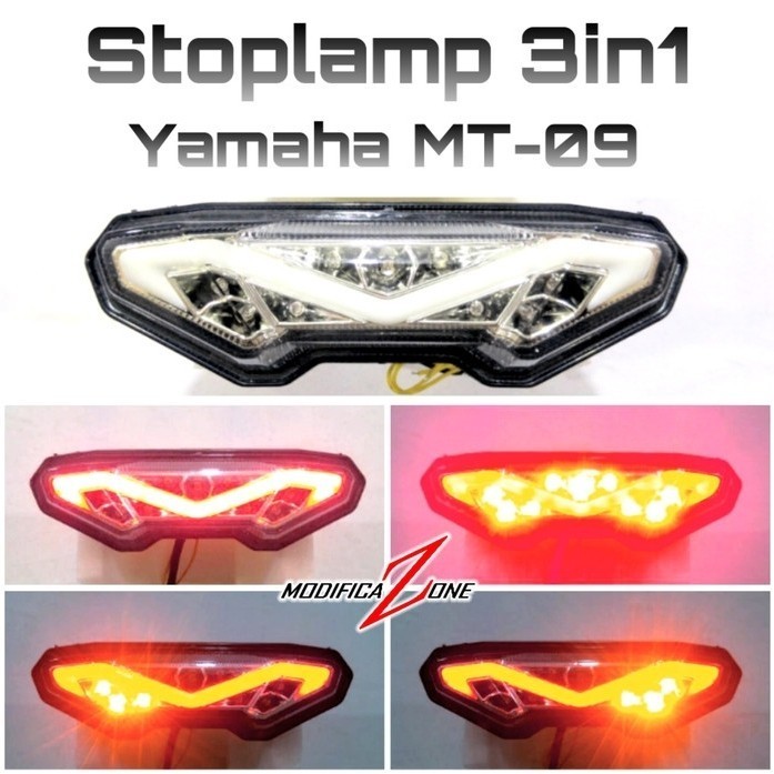 Baru Stoplamp Yamaha MT09 MT 09 -bkn knalpot single stop frame lamp slider