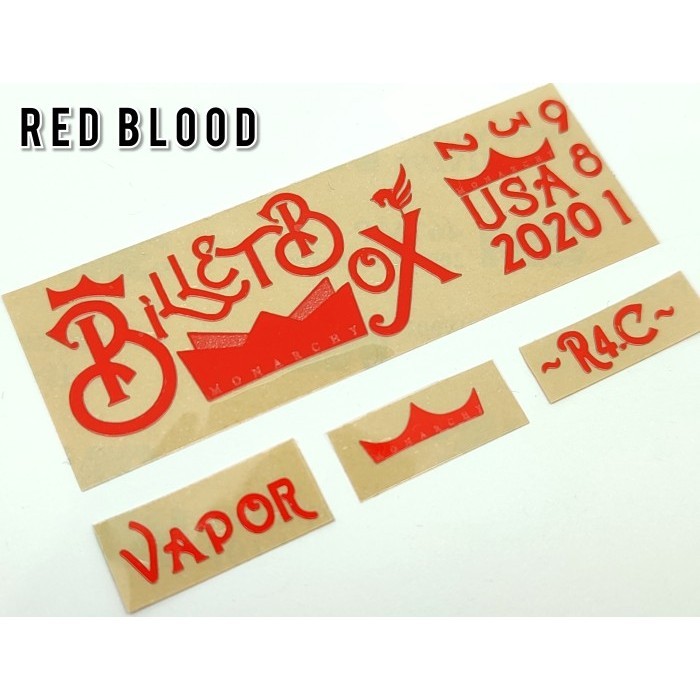 

STIKER METAL TIMBUL BILLET BOX MONARCHY R4C VPR PURE NICKEL