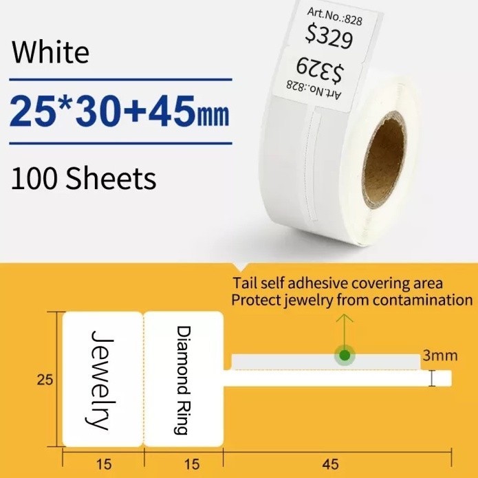 

Thermal Label Sticker Niimbot B21 Refill Label - Gift Tag Perhiasan