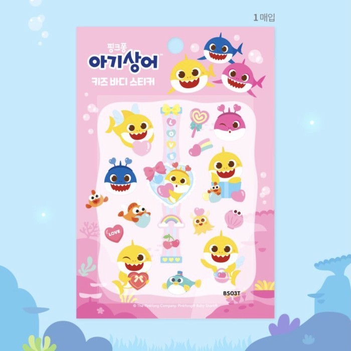 

Pinkfong Baby Shark Tattoo Sticker