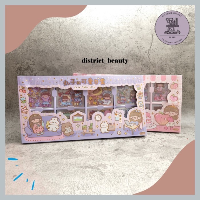 

200 Lembar STIKER SENMU ANTI AIR TRANSPARAN KARAKTER CEWEK BAHAN PVC