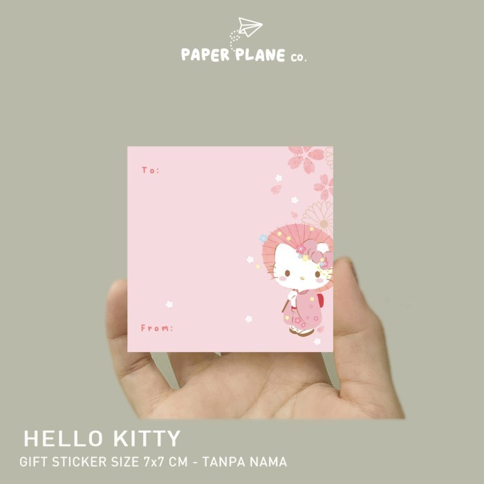 

40 pcs Sticker Message Ucapan Pesan Tema "Hello Kitty" Custom Nama