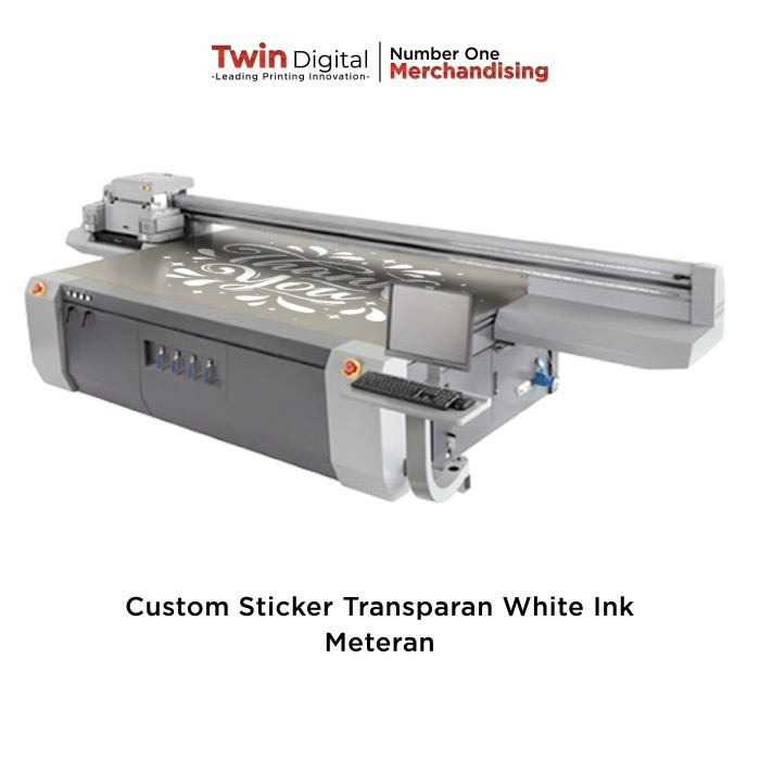 

Print Sticker Transparan dengan Tinta Putih Meteran