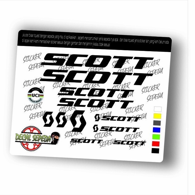 

decal stiker sepeda scott - sticker full cutting - bisa riquest