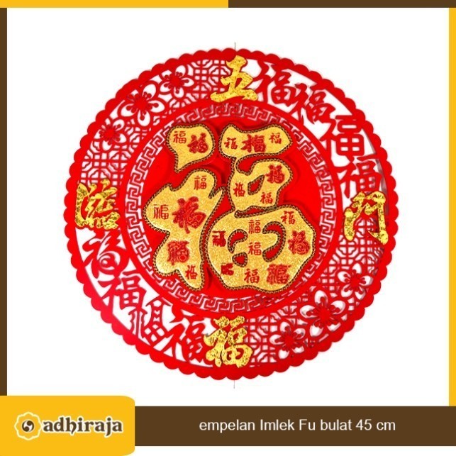 

Tempelan Dinding Stiker Imlek Sincia Fu/Fuk (Keberuntungan) Bulat 45cm