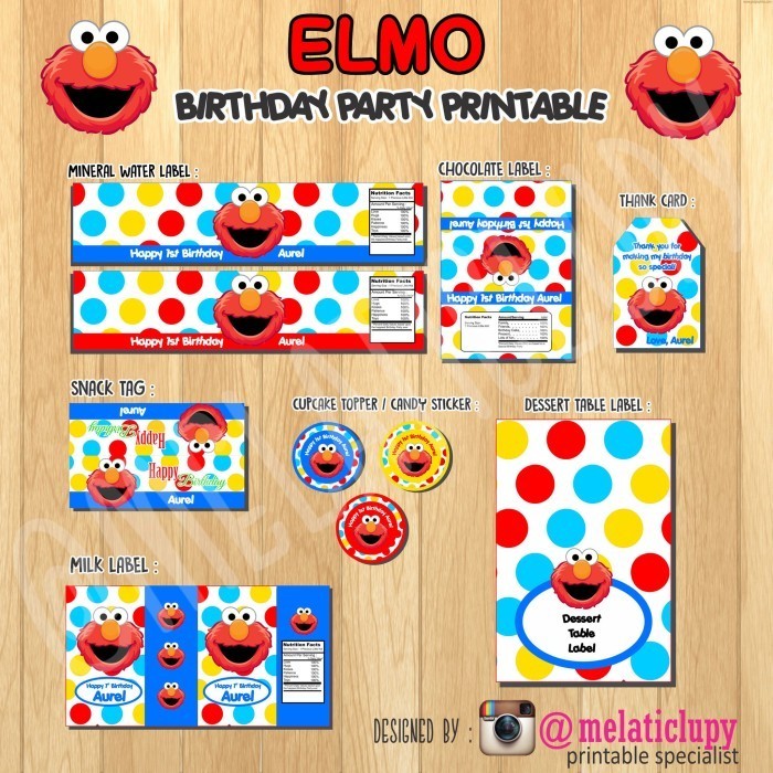 

Paket Stiker & Label untuk Ulang Tahun Anak tema ELMO