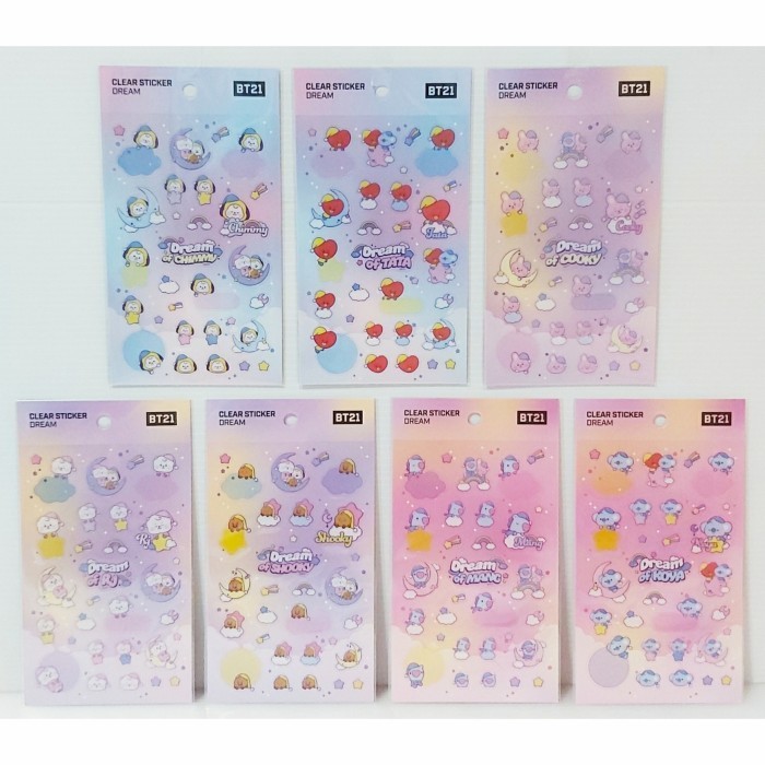 

BT21 Baby Dream Clear Sticker / Stiker