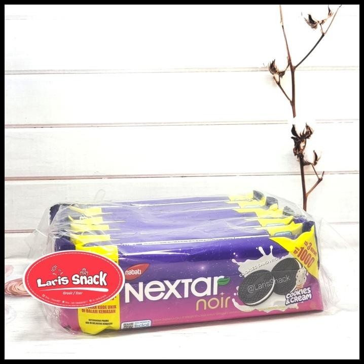 

Nabati Nextar Noir Cookies Sandwich 28.5Gr (1 Packs Isi 10)