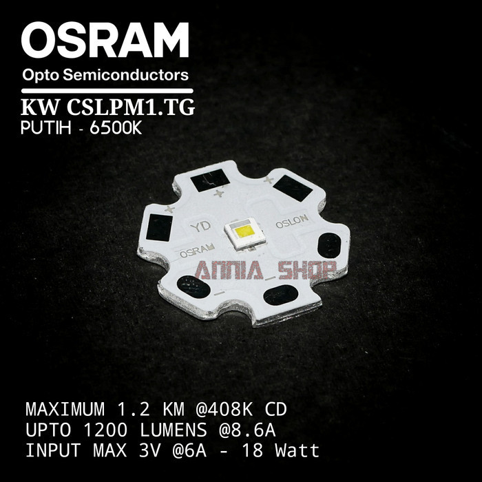 OSRAM LED EMITTER KW CSLPM1.TG ALUMUNIUM 20MM WHITE PUTIH