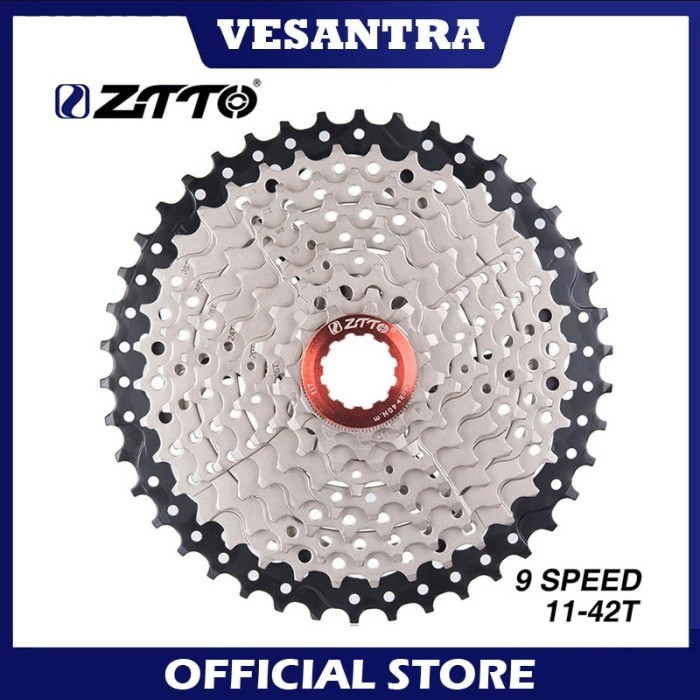 ZTTO SPROCKET 9 SPEED 11-42T SILVER GEAR CASSETTE SEPEDA MTB
