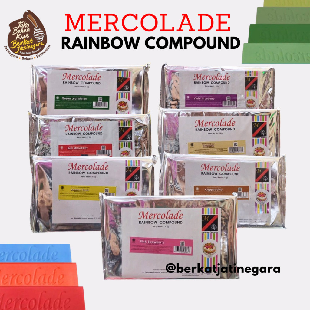 

Mercolade Coklat Batang / Coklat Blok Warna Warni Rasa Buah 1 Kg