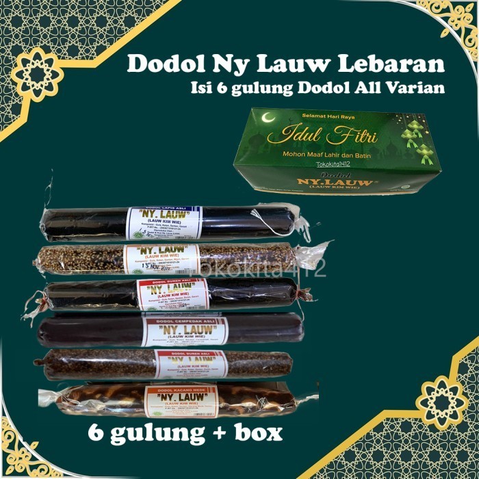 

Limited Dodol Ny Lauw Hampers Lebaran 6 rasa 200 gr Idul Fitri Baru!