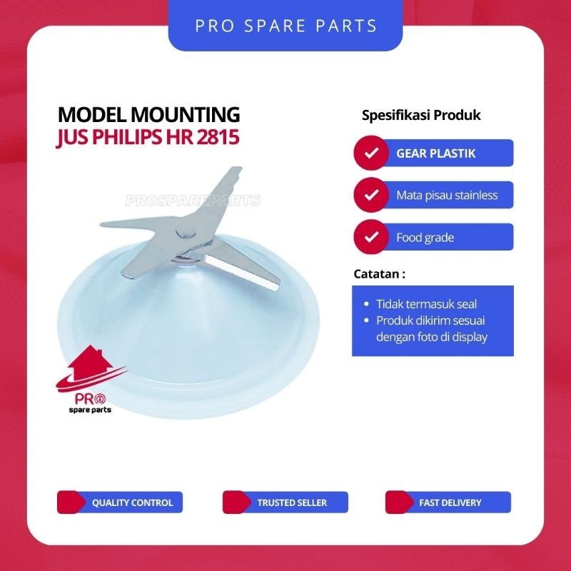 Model Mounting Blender Philips Lama - Sparepart Dudukan Gelas Model Blender Philips HR 2815