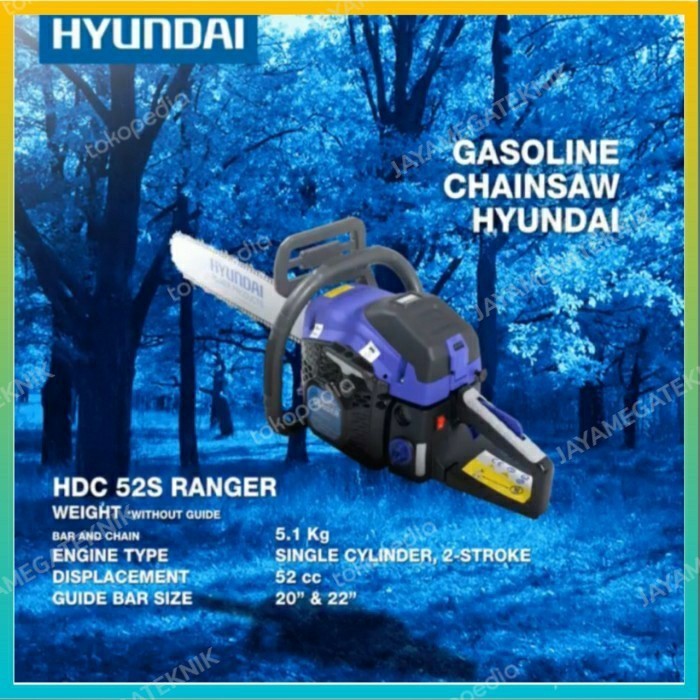 Chainsaw Sparta Hyundai Mesin Potong Kayu-Pohon Senso Censow Chainsaw