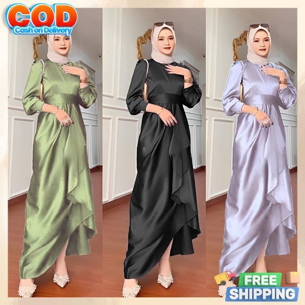 Terbaru 2024 Driss Polos Elegan Pakaian Wanita Remaja Gamus Sayri Lebaran Ganis Gammis Termurah Gami