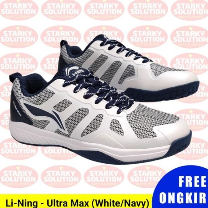 SEPATU LINING ULTRA MAX BULUTANGKIS BADMINTON ORIGINAL - WHITE/NAVY CACASTORE55