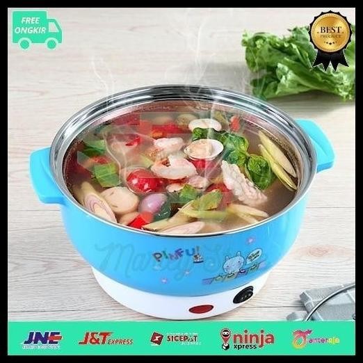 KOMPOR KOMPOR LISTRIK MINI PORTABLE SET PANCI KUKUS TEFLON MULTIFUNGSI MUFTIZAKKY