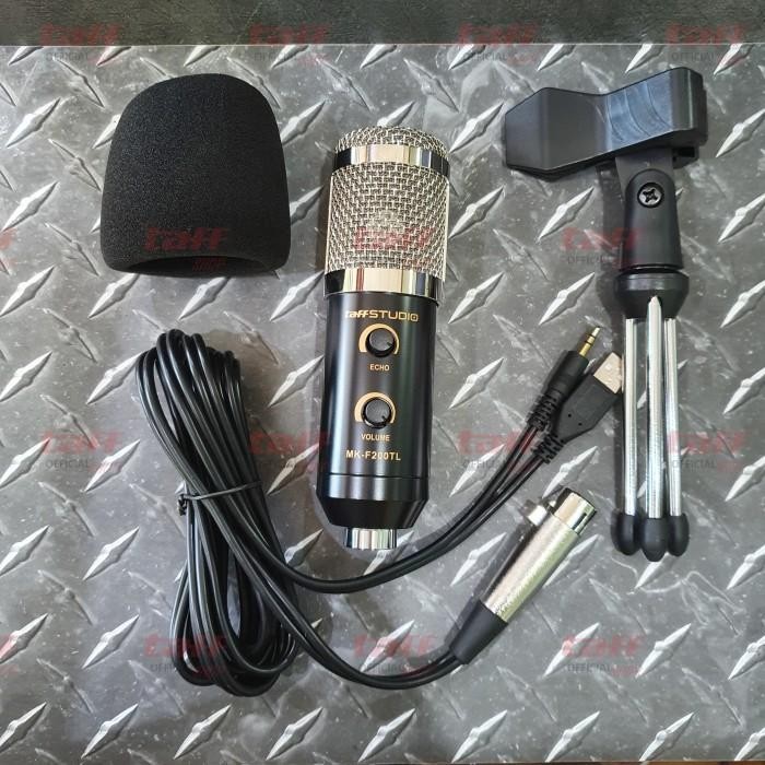 TAFFSTUDIO MIKROFON CONDENSER MICROPHONE USB TRIPOD 3.5MM MK-F200TL