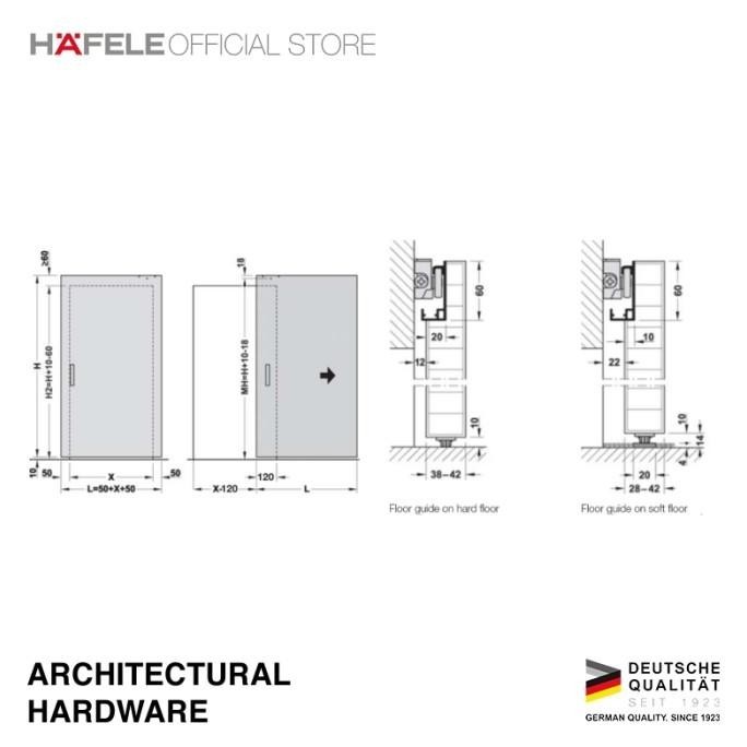 Slido Sliding Door Design 80-M - Rel Geser Pintu Kayu