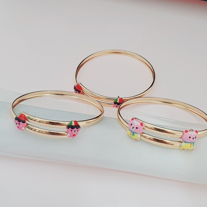 GELANG BULAT ANAK EMAS ASLI KADAR 375