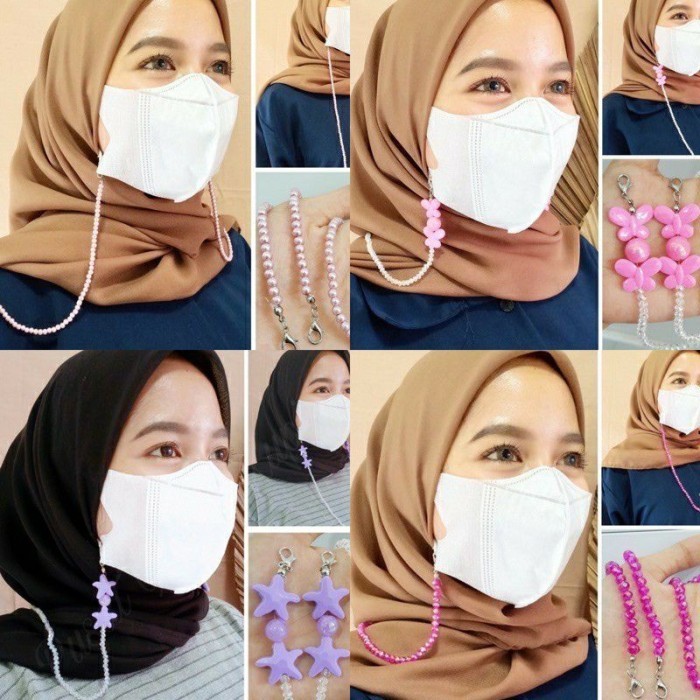 STRAP MASKER KALUNG KAIT MASKER MUTIARA