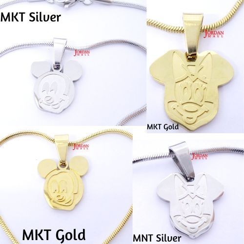 KALUNG ANAK PEREMPUAN LAKI LAKI TITANIUM ANTI KARAT MKT KALUNG MNT