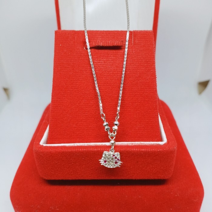 KALUNG KOYEK ANAK HELLOKITY PERAK SILVER 925 LAPISAN EMAS PUTIH KL03