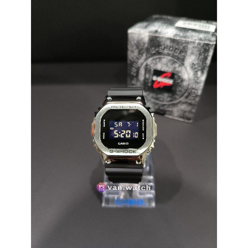 Casio Gshock GM 5600-1 / GM5600-1 / GM-5600-1 Metal Bezel Original