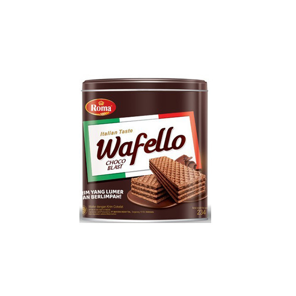 

ROMA WAFELLO WAFER COKLAT CAN 234 GR