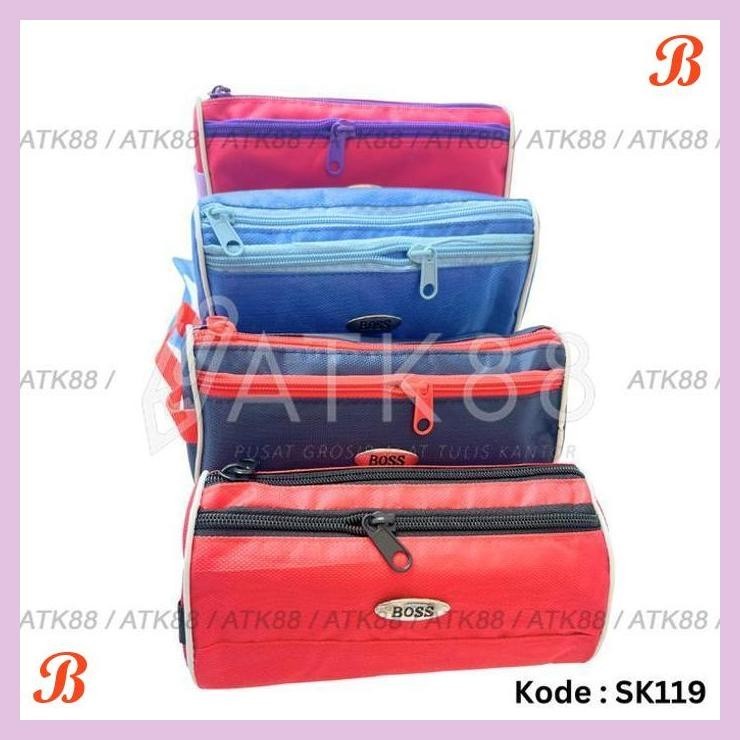 

| PGT | PENCIL CASE / TEMPAT KOTAK PENSIL / KAIN RESLETING BOSS POLOS OVAL