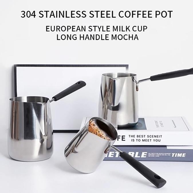 BEST SELLER  Teko Pemanas Kopi 600ml Long Handle/Teko Pemanas Kopi Stainless Steel TERLARIS
