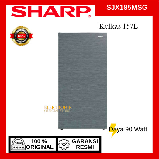 SHARP KULKAS 1 PINTU SJX185MSG128L/SJX-185MSG/SJX 185MSG/SHARP KULKAS 1 PINTU/SHARP KULKAS LOW WATT/