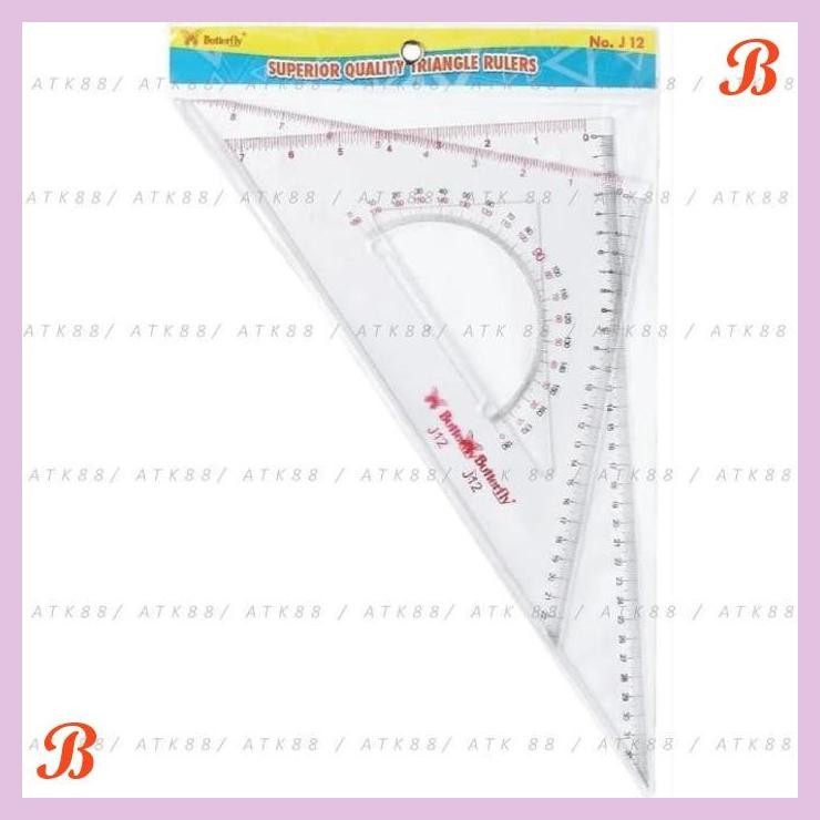 

| PGT | PENGGARIS SEGITIGA BUTTERFLY - J12 /TERLARIS/TERMURAH