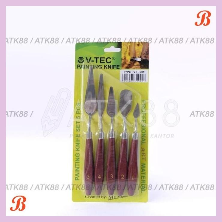 

| PGT | V-TEC PAINTING KNIFE SET 5 \U002F PISAU PALET VT-005