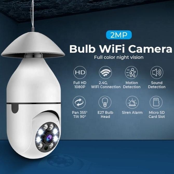 Cctv Kamera Wifi Lampu Rumah E27 High Quality Kualitas Premium