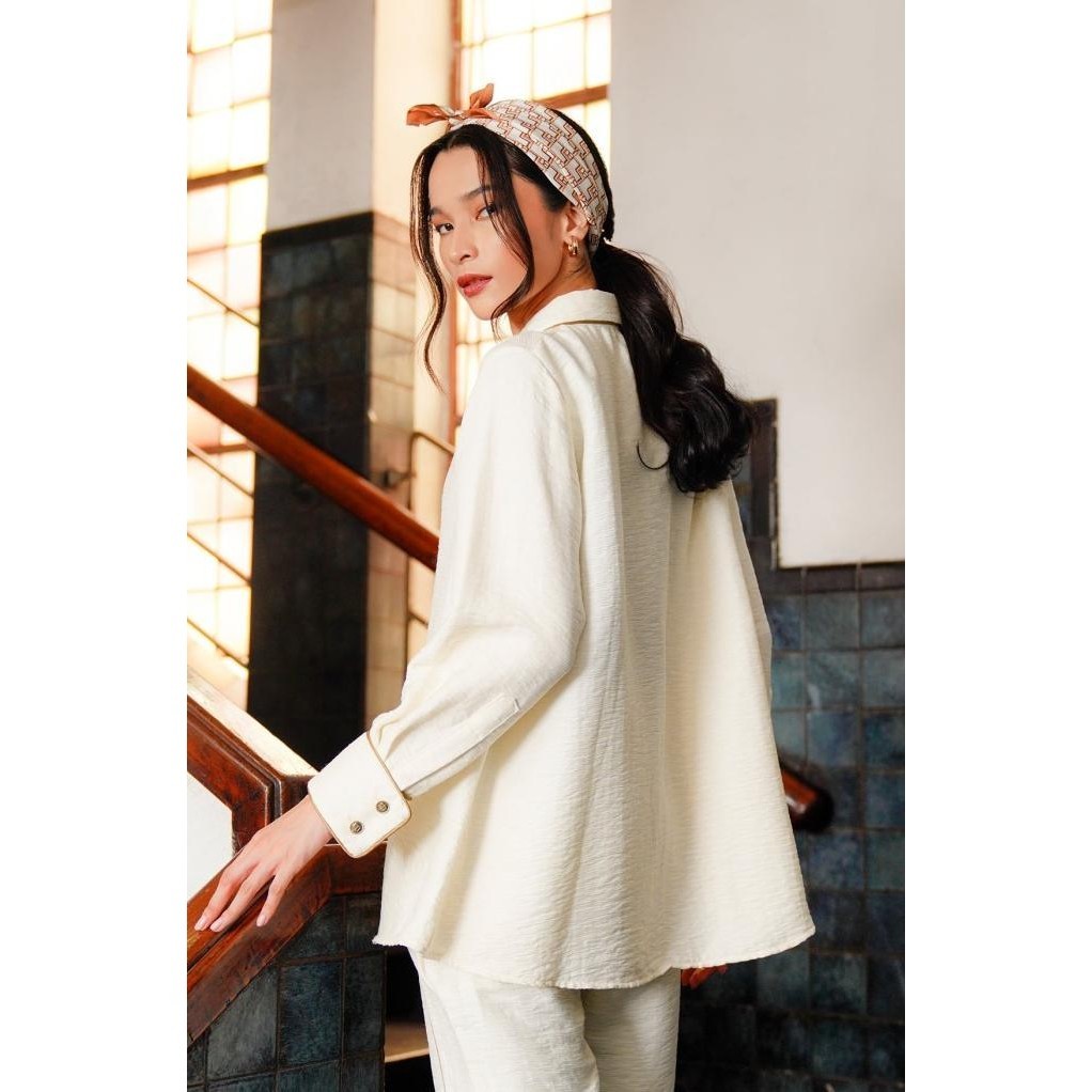 Benang Jarum - Amona Binding Shirt - Cream