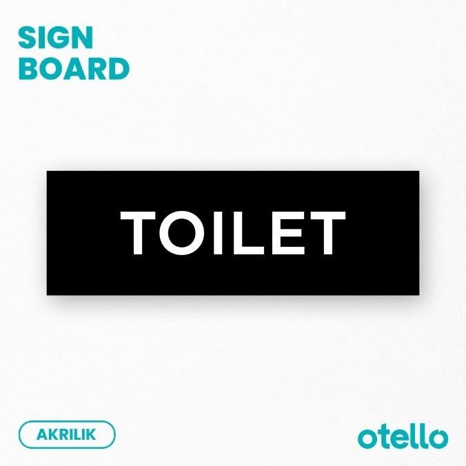 

Flash Sale Toilet Sign Board Label Tempel Akrilik Print Papan Tulisan Nama Ruang - Dasar Hitam, 24 x 8 cm !