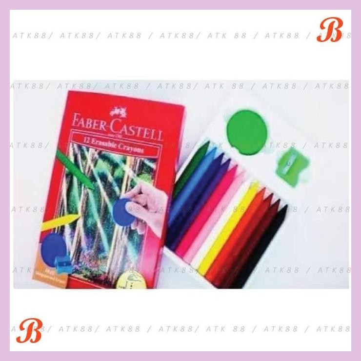 

| PGT | ERASABLE CRAYON 12 WARNA FABER CASTELL ( CRAYON BISA DIHAPUS )