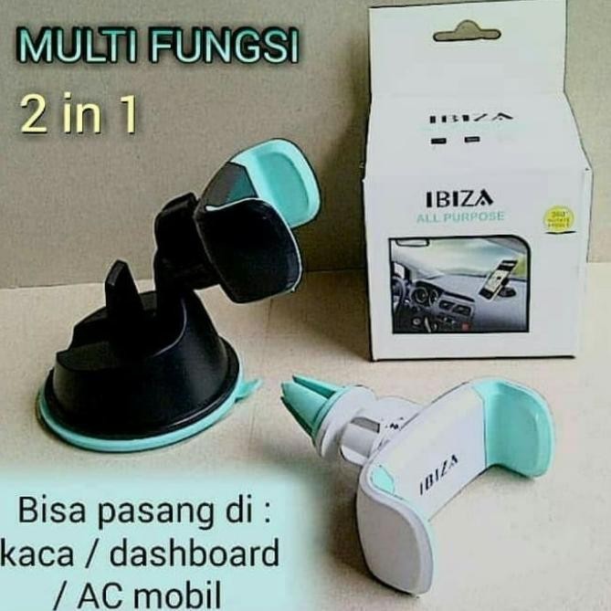 Terbaik HOLDER MOBIL STAND HANDPHONE UNIVERSAL 2 IN 1 +AC MREK IBIZA