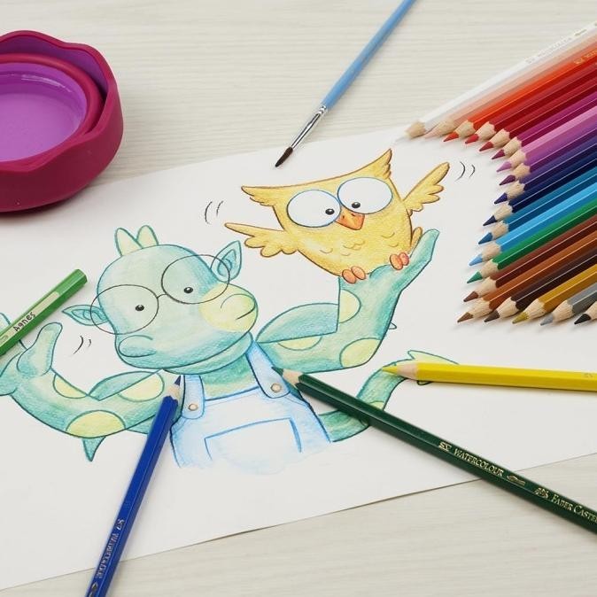 

Big Sale - Faber-Castell Watercolour Pencil set 24L ,.