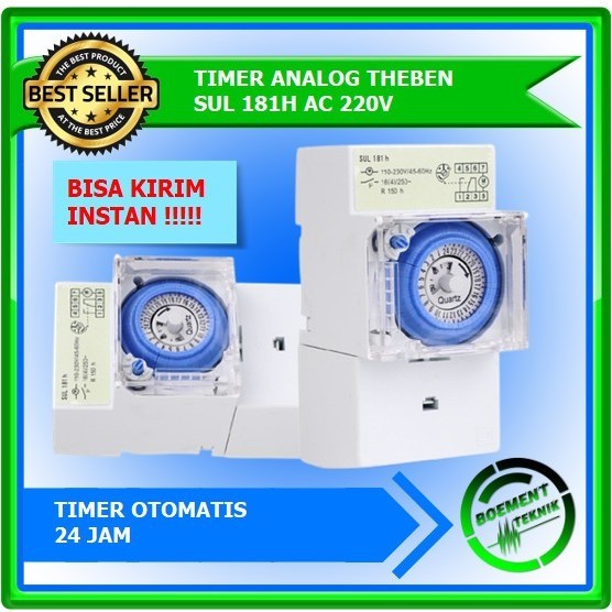 Timer analog sul 181 h Switch time panel lampu otomatis 24 jam