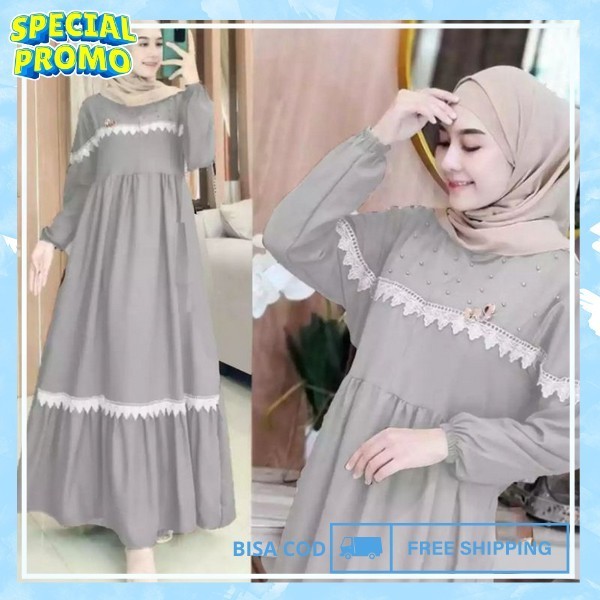 Gamis Wanita Terbaru 2024 Dewasa Ghamis Idul Fitri Games2023 Mewah Pakaian Muslim Perempuan Longdres