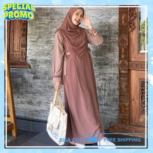 Gamis Wanita Terbaru 2024 Dewasa Tunik Setelan Syari Set Cadar Premium Iset Hijab Gaun Kondangan Baj