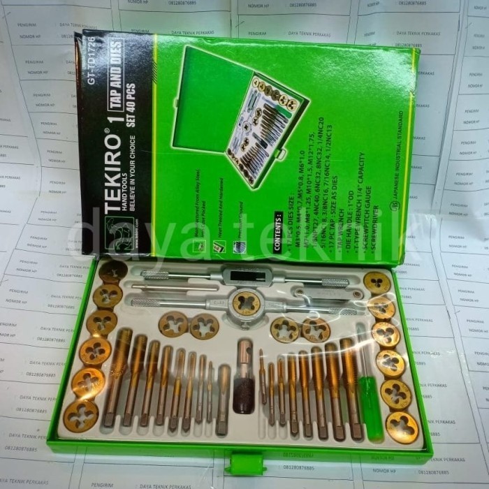 Senai & Tan Senai Set Tekiro 40Pc - Tap End Dies Tekiro 40Pc - Senai