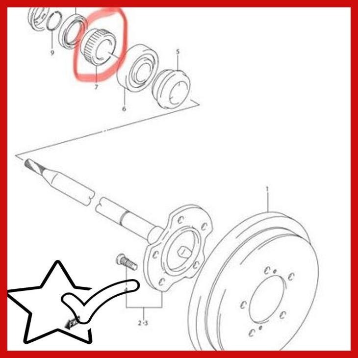 [PGBL] CONES RETAINER BEARING RODA BELAKANG ESCUDO XL7 ORIGINAL SUZUKI