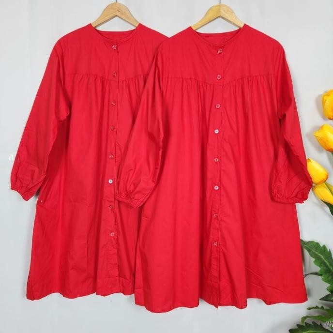 Tunik Jumbo Wanita Ld 130 Cm Warna Merah Putih Koleksi Agustusan