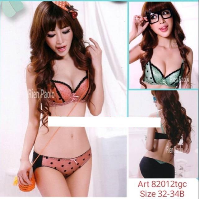Ready stok Bra Set Sexy Bh Wanita Bh Fancy Rien Paolo Lucu Polkadot Import