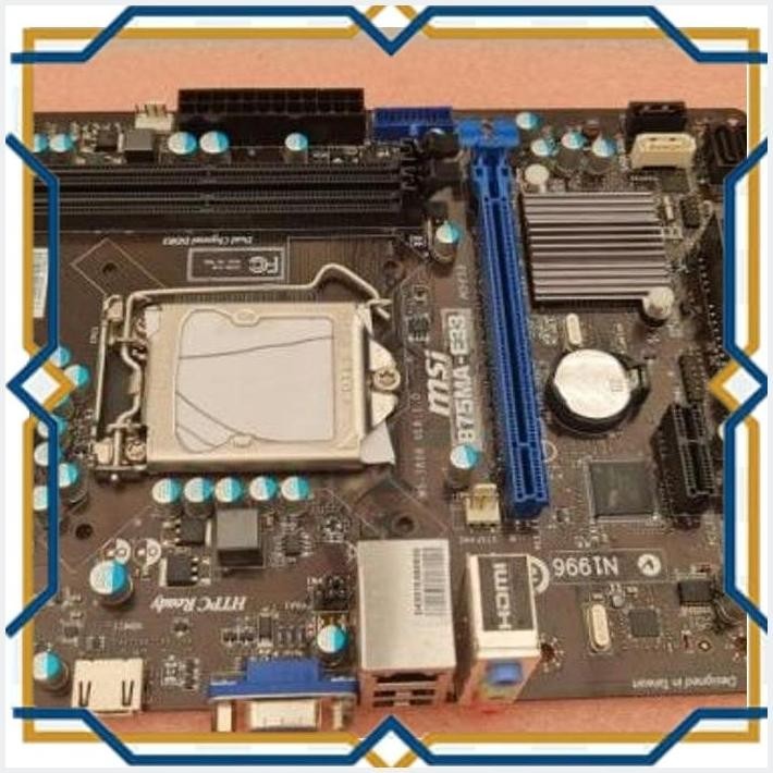 [Abz] Motherboard Msi B75Ma E33 Lga1155 Ddr3 16Gb Usb 2.0 B75 Untuk I3 I5 I7