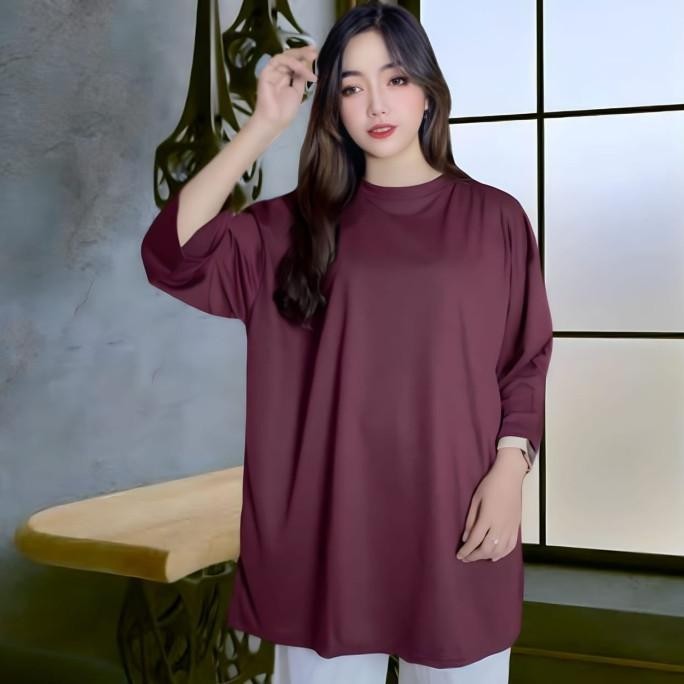 Dewie Atasan Oversize Polos Wanita Vistaterry Ld 130-135
