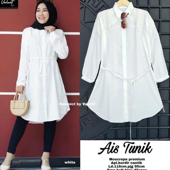 Ais Tunik Putih Tunik Wanita Tunik Muslim Tunik Hitam Tunik Jumbo
